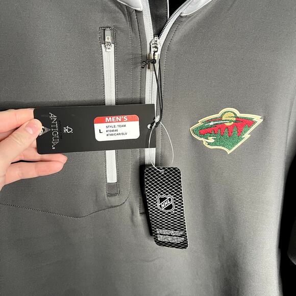 NWT Minnesota Wild 1/4 Zip Pullover - Picture 2 of 5